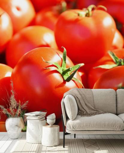 Close Up of Juicy Tomatoes Wallpaper