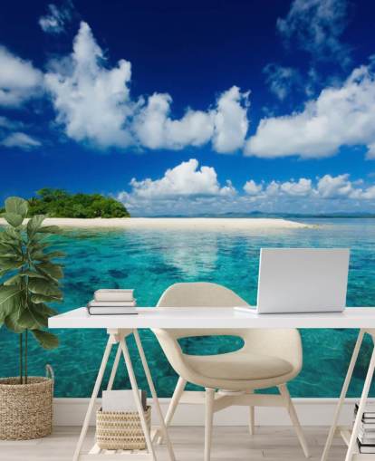 Papier Peint Eaux Bleues et Petites îles tropicales