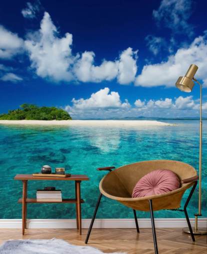 Papier Peint Eaux Bleues et Petites îles tropicales