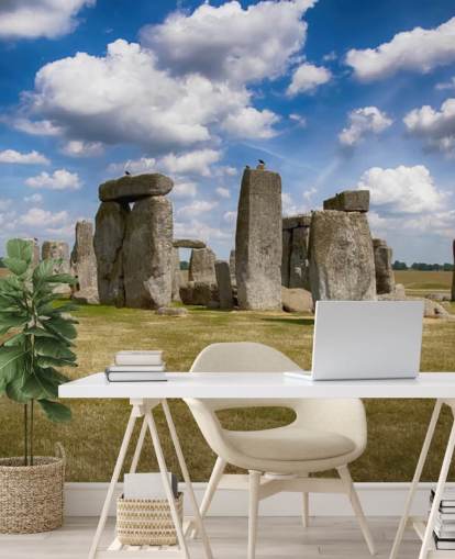 Carta da parati murale con Stonehenge in una giornata di sole