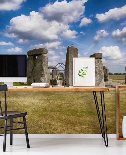 Stonehenge på en solrig dag Wallpaper Mural Stonehenge på en solrig dag Wallpaper Mural