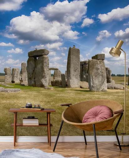 Stonehenge på en solrig dag Wallpaper Mural Stonehenge på en solrig dag Wallpaper Mural