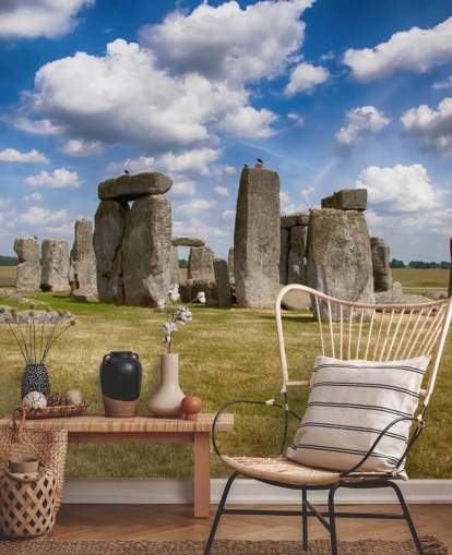 Stonehenge på en solig dag tapet väggmålning