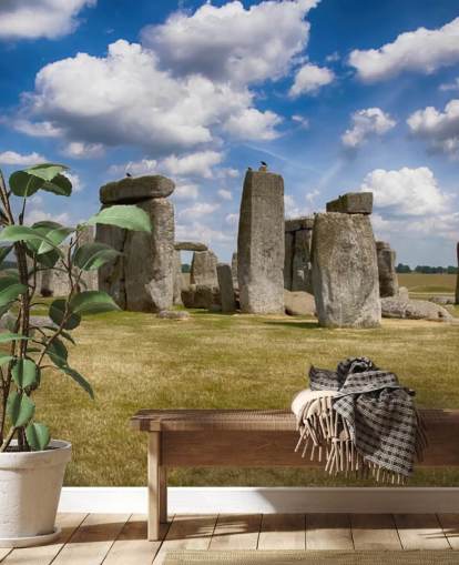 Stonehenge an einem sonnigen Tag Fototapete