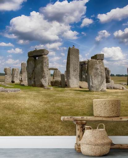 Carta da parati murale con Stonehenge in una giornata di sole Carta da parati murale con Stonehenge in una giornata di sole