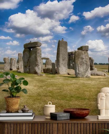 Papier Peint Fresque Stonehenge par une journée ensoleillée