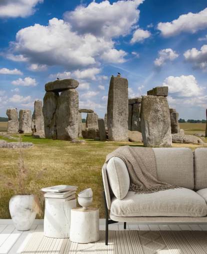 Stonehenge an einem sonnigen Tag Fototapete