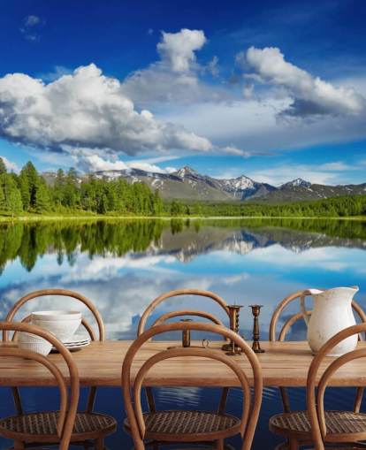 Décoration murale Forêt au bord d'un lac