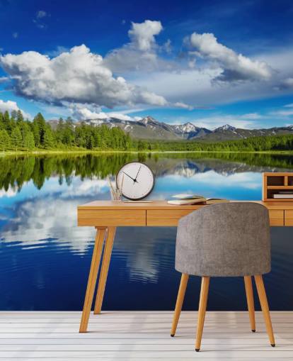 Forest Ved Lake Wall Mural