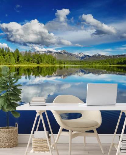 Forest Ved Lake Wall Mural