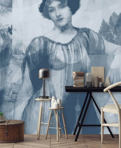 fondo de pantalla de arte abstracto mujer vintage blanco y negro