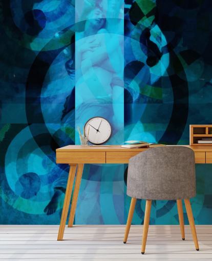 arte abstracto azul de los ángeles fondo de pantalla