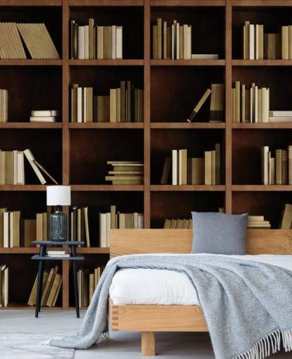 Papier Peint Bibliothèque Marron