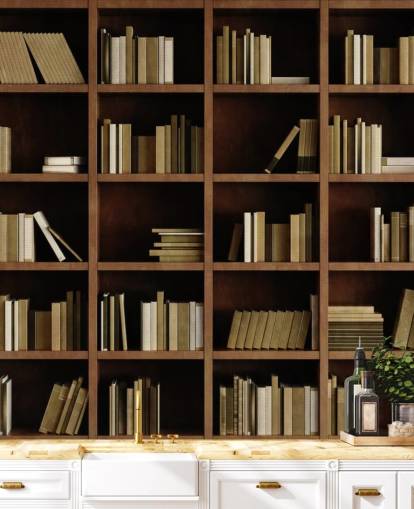 Brown Bookcase Wallpaper Brown Bookcase Wallpaper