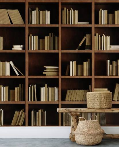 Estante marrom papel de parede