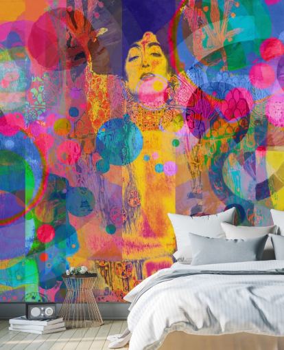 colourful custom rainbow wallpaper mural called Crazy Rainbow