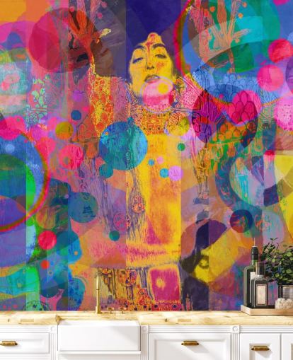 colorido mural de papel pintado de arcoíris personalizado llamado Crazy Rainbow colorido mural de papel pintado de arcoíris personalizado llamado Crazy Rainbow