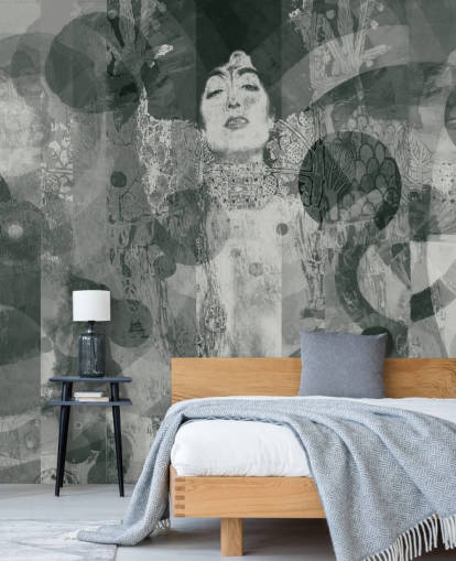 Grijs Abstract Vrouwen Behang Grijs Abstract Vrouwen Behang