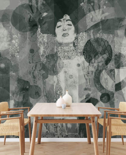 Grey Abstract Woman Wallpaper