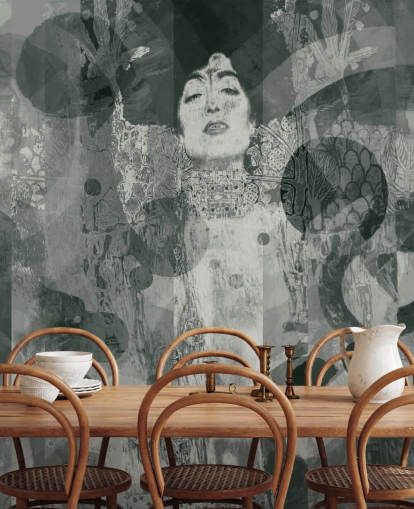 Grey Abstract Woman Wallpaper