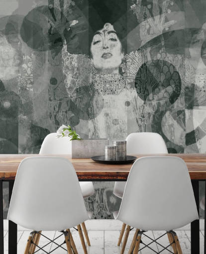 Grijs Abstract Vrouwen Behang