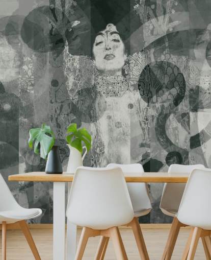 Grijs Abstract Vrouwen Behang