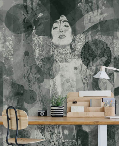 Papel pintado Mujer gris abstracta Papel pintado Mujer gris abstracta