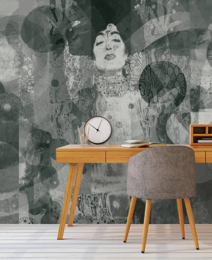 Grey Abstract Woman Wallpaper