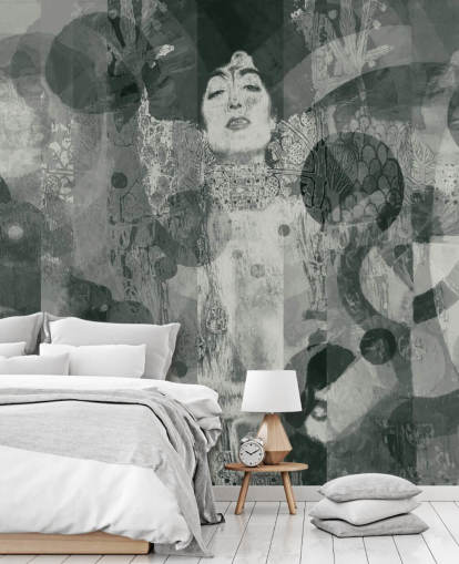 Papier Peint Femme Abstrait Gris