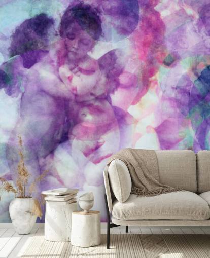 lila trübe abstrakt von engel tapete