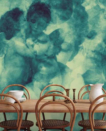 angel turquoise abstract wallpaper