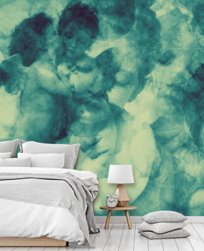 angel turquoise abstract wallpaper