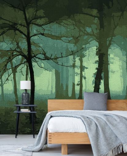 Delusion-Green Wall Mural by Studio Arterie