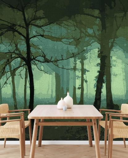 Delusion-Green Wall Mural by Studio Arterie