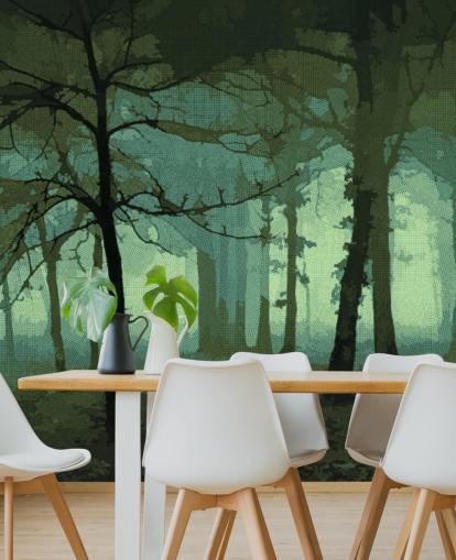 Delusion-Green Wall Mural by Studio Arterie Delusion-Green Wall Mural by Studio Arterie