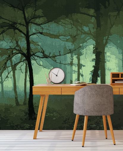 Delusion-Green Wall Mural by Studio Arterie