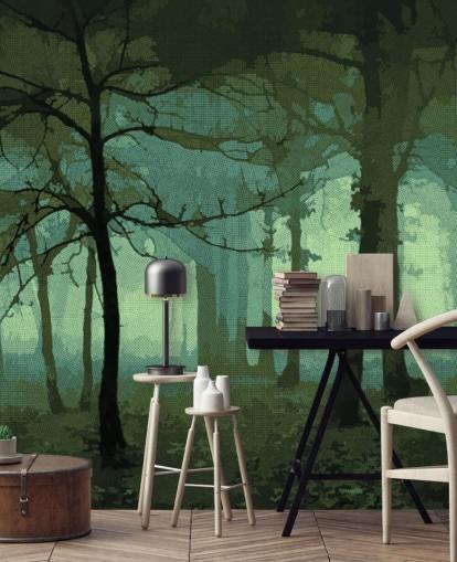 Delusion-Green Wall Mural by Studio Arterie