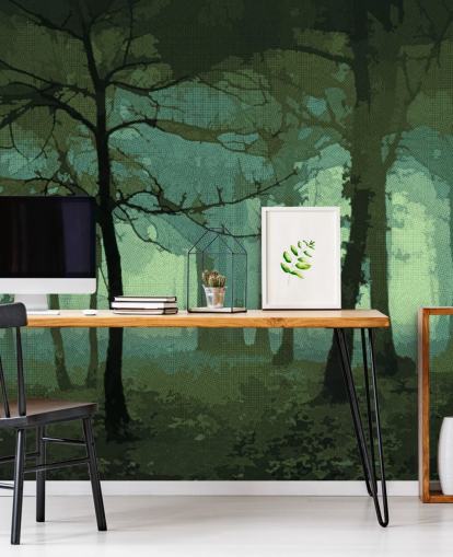 Delusion-Green Wall Mural by Studio Arterie