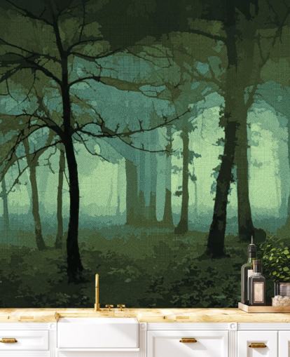 Delusion-Green Wall Mural by Studio Arterie Delusion-Green Wall Mural by Studio Arterie