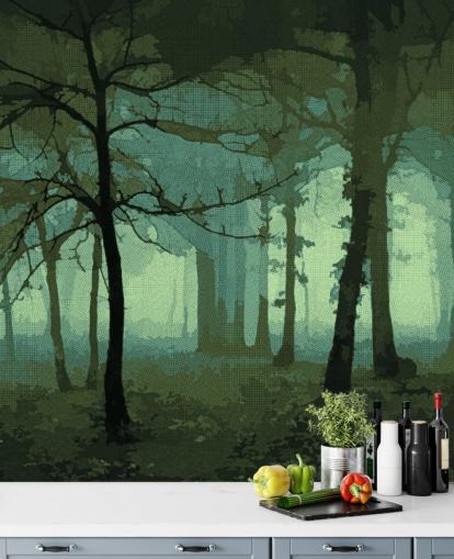 Delusion-Green Wall Mural by Studio Arterie