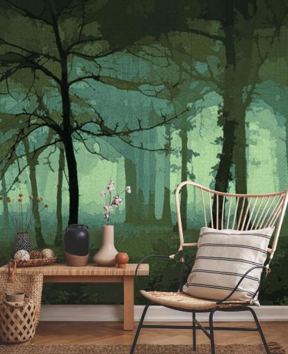 Delusion-Green Wall Mural by Studio Arterie