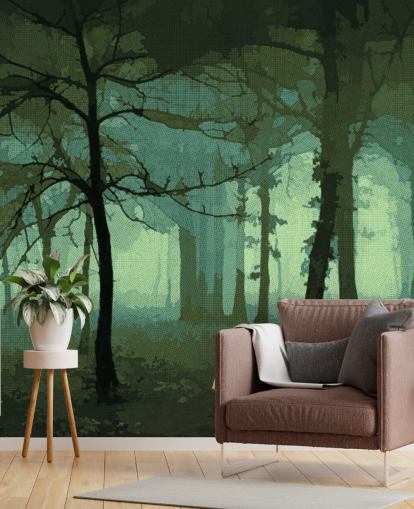 Delusion-Green Wall Mural by Studio Arterie Delusion-Green Wall Mural by Studio Arterie