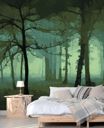 Delusion-Green Wall Mural by Studio Arterie