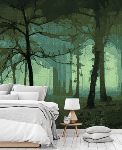 Delusion-Green Wall Mural by Studio Arterie Delusion-Green Wall Mural by Studio Arterie