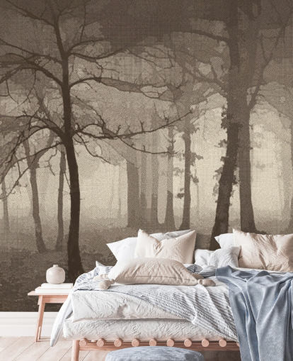 Papel pintado Bosque Misty Sepia Papel pintado Bosque Misty Sepia