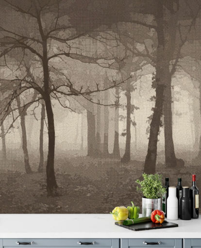 Sepia Misty Forest Wallpaper Sepia Misty Forest Wallpaper