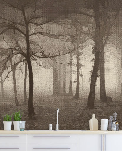 Papel pintado Bosque Misty Sepia Papel pintado Bosque Misty Sepia
