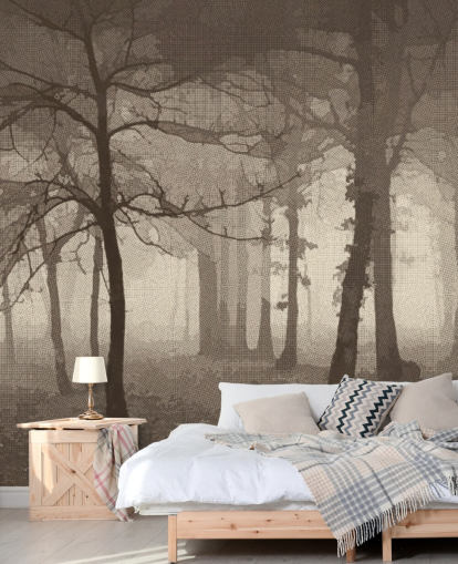 Papel pintado Bosque Misty Sepia