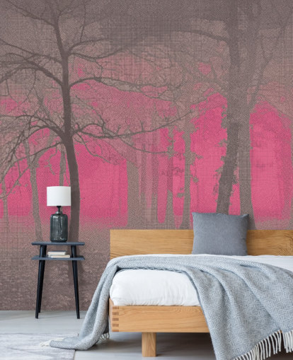 Delusion - Mural de parede rosa por Studio Arterie