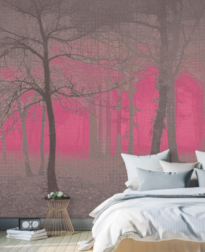 Wausion - Roze muurschildering van Studio Arterie Wausion - Roze muurschildering van Studio Arterie